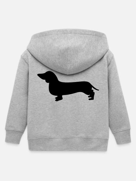 dackel - Kinder Organic Kapuzenjacke Mini Cultivator von Stanley/Stella - Grau meliert