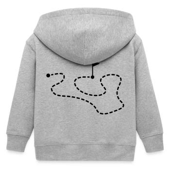 route_f1 - Kids Organic Zip-up Hoodie by Stanley/Stella - heather grey - Back