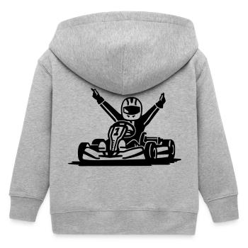 Kart - Kinder Organic Kapuzenjacke Mini Cultivator von Stanley/Stella - Grau meliert - Hinten