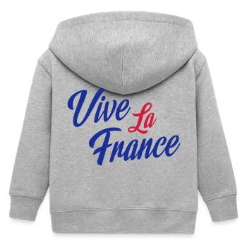 France Français Française French Frankreich - Kinder Organic Kapuzenjacke Mini Cultivator von Stanley/Stella - Grau meliert - Hinten