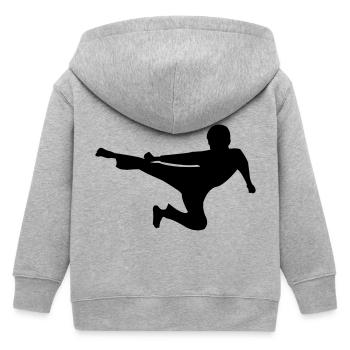 kung_fu - Kinder Organic Kapuzenjacke Mini Cultivator von Stanley/Stella - Grau meliert - Hinten
