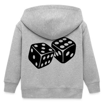 Dice - Kids Organic Zip-up Hoodie by Stanley/Stella - heather grey - Back