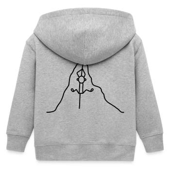 Am Seil hoch klettern - Kinder Organic Kapuzenjacke Mini Cultivator von Stanley/Stella - Grau meliert - Hinten
