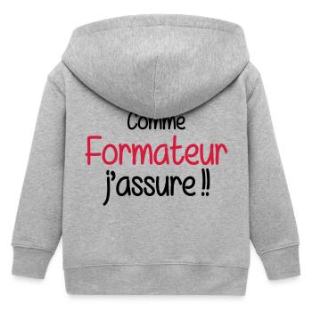 Formateur / Formatrice / Formation / Education - Veste à capuche enfant bio Stanley/Stella - gris chiné - Dos