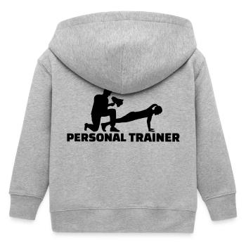 Personal Trainer - Kinder Organic Kapuzenjacke Mini Cultivator von Stanley/Stella - Grau meliert - Hinten