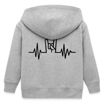 Rock - Kinder Organic Kapuzenjacke Mini Cultivator von Stanley/Stella - Grau meliert - Hinten