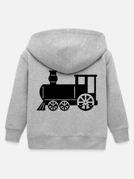 dampflok - Kinder Organic Kapuzenjacke Mini Cultivator von Stanley/Stella - Grau meliert