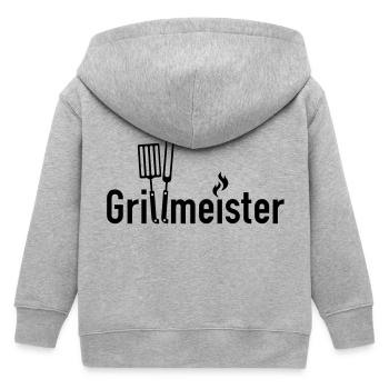 Grillmeister - Maître de gril barbecue, griller, - Veste à capuche enfant bio Stanley/Stella - gris chiné - Dos