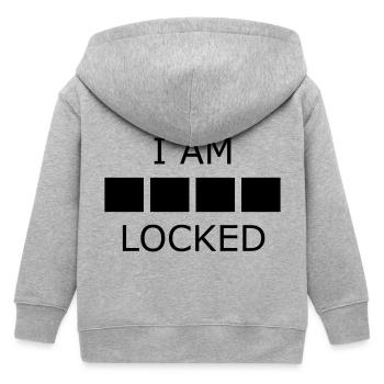 I Am Sher Locked improved - Kinder Organic Kapuzenjacke Mini Cultivator von Stanley/Stella - Grau meliert - Hinten
