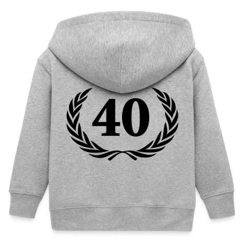 40 - Kids Organic Zip-up Hoodie by Stanley/Stella - heather grey - Back