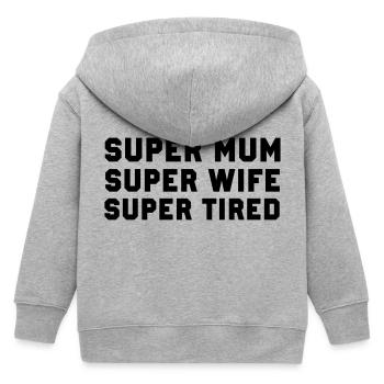 Super Mum - Kinder Organic Kapuzenjacke Mini Cultivator von Stanley/Stella - Grau meliert - Hinten