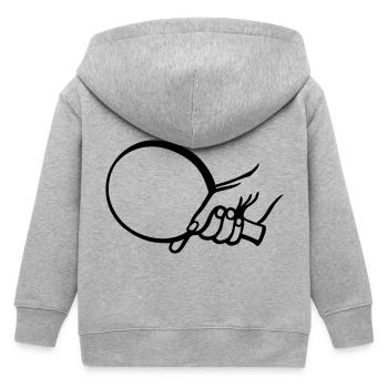 tischtennis_shake_hands - Kinder Organic Kapuzenjacke Mini Cultivator von Stanley/Stella - Grau meliert - Hinten