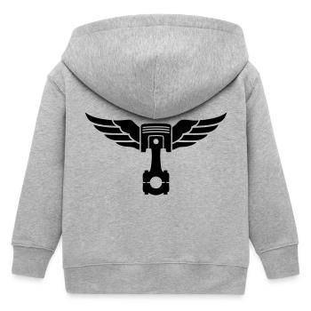 piston et ailes - Veste à capuche enfant bio Stanley/Stella - gris chiné - Dos