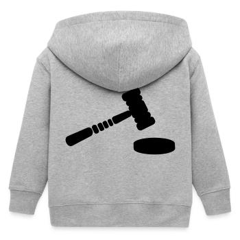 Juge marteau - Veste à capuche enfant bio Stanley/Stella - gris chiné - Dos