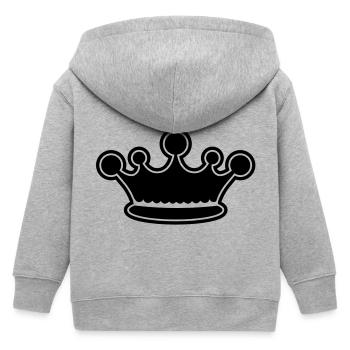 Crown de - Kinder Organic Kapuzenjacke Mini Cultivator von Stanley/Stella - Grau meliert - Hinten