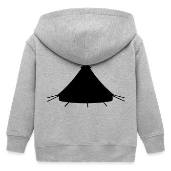Zelt - Kinder Organic Kapuzenjacke Mini Cultivator von Stanley/Stella - Grau meliert - Hinten