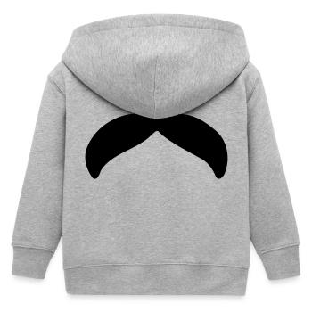 Bart schnäuzer schnauzbart moustache 1c - Kinder Organic Kapuzenjacke Mini Cultivator von Stanley/Stella - Grau meliert - Hinten