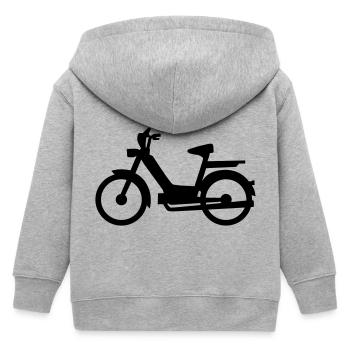 Mofa - Kinder Organic Kapuzenjacke Mini Cultivator von Stanley/Stella - Grau meliert - Hinten