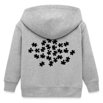 Puzzle - Veste à capuche enfant bio Stanley/Stella - gris chiné - Dos