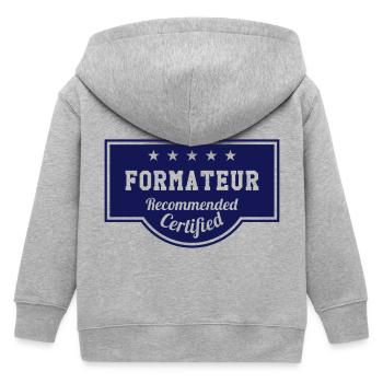 Formateur / Formatrice / Formation / Education - Veste à capuche enfant bio Stanley/Stella - gris chiné - Dos