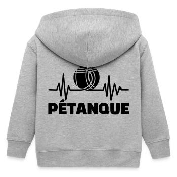 Petanque - Kinder Organic Kapuzenjacke Mini Cultivator von Stanley/Stella - Grau meliert - Hinten