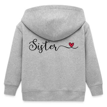 Schwester - Kinder Organic Kapuzenjacke Mini Cultivator von Stanley/Stella - Grau meliert - Hinten