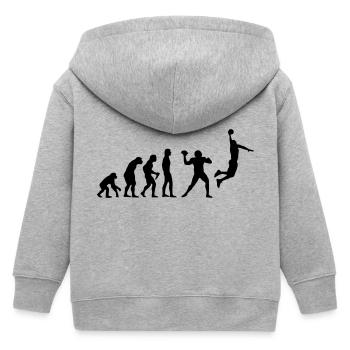 Basket-ball Evolution Basketball Basket - Veste à capuche enfant bio Stanley/Stella - gris chiné - Dos