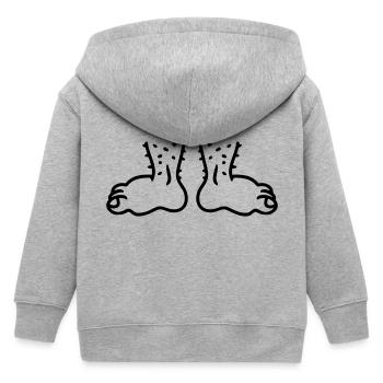 Füße - Line - Kinder Organic Kapuzenjacke Mini Cultivator von Stanley/Stella - Grau meliert - Hinten