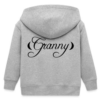 Granny Grandma - Kinder Organic Kapuzenjacke Mini Cultivator von Stanley/Stella - Grau meliert - Hinten
