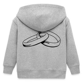 eheringe_01 - Kinder Organic Kapuzenjacke Mini Cultivator von Stanley/Stella - Grau meliert - Hinten