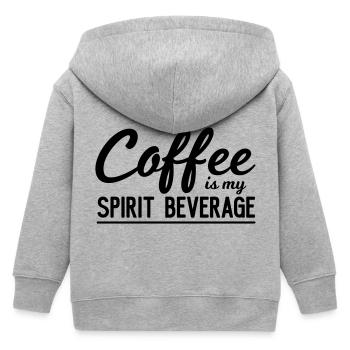 Coffee Is My Spirit Beverage - Kids Organic Zip-up Hoodie by Stanley/Stella - heather grey - Back