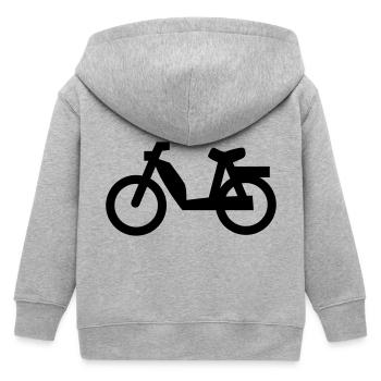 Mofa - Kinder Organic Kapuzenjacke Mini Cultivator von Stanley/Stella - Grau meliert - Hinten