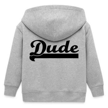 Dude - Kinder Organic Kapuzenjacke Mini Cultivator von Stanley/Stella - Grau meliert - Hinten
