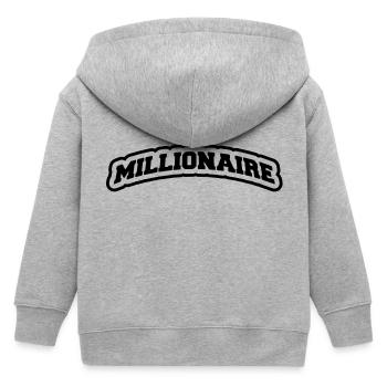 millionaire_tg1 - Kinder Organic Kapuzenjacke Mini Cultivator von Stanley/Stella - Grau meliert - Hinten