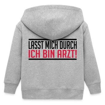 Arzt - Kinder Organic Kapuzenjacke Mini Cultivator von Stanley/Stella - Grau meliert - Hinten