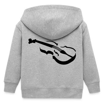 Geige - Kinder Organic Kapuzenjacke Mini Cultivator von Stanley/Stella - Grau meliert - Hinten