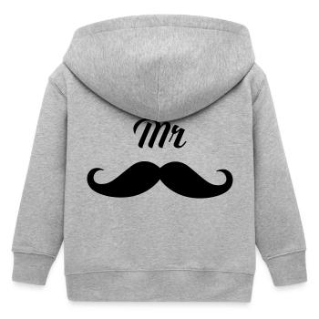 Mr - Moustache Part 1) - Kinder Organic Kapuzenjacke Mini Cultivator von Stanley/Stella - Grau meliert - Hinten