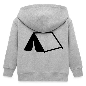 Zelt - Kinder Organic Kapuzenjacke Mini Cultivator von Stanley/Stella - Grau meliert - Hinten