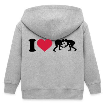 Ringen - Kinder Organic Kapuzenjacke Mini Cultivator von Stanley/Stella - Grau meliert - Hinten