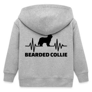 Bearded Collie - Kinder Organic Kapuzenjacke Mini Cultivator von Stanley/Stella - Grau meliert - Hinten