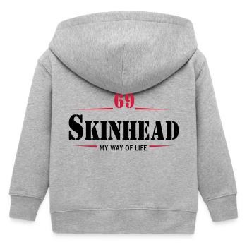 Working Class Skinhead Oi! Antiracist Bootboys My - Veste à capuche enfant bio Stanley/Stella - gris chiné - Dos