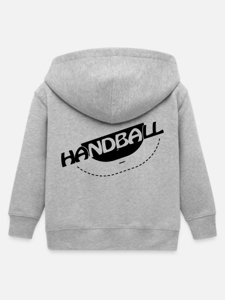 Handball Spielfeld - Kinder Organic Kapuzenjacke Mini Cultivator von Stanley/Stella - Grau meliert