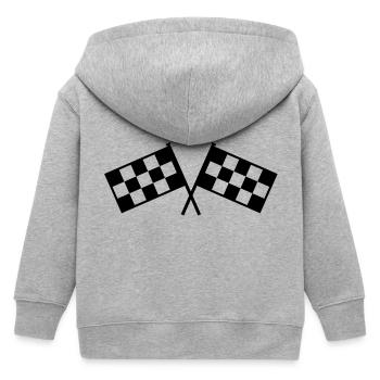 racing_flags_f1 - Veste à capuche enfant bio Stanley/Stella - gris chiné - Dos