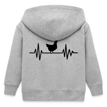 Huhn - Kinder Organic Kapuzenjacke Mini Cultivator von Stanley/Stella - Grau meliert - Hinten