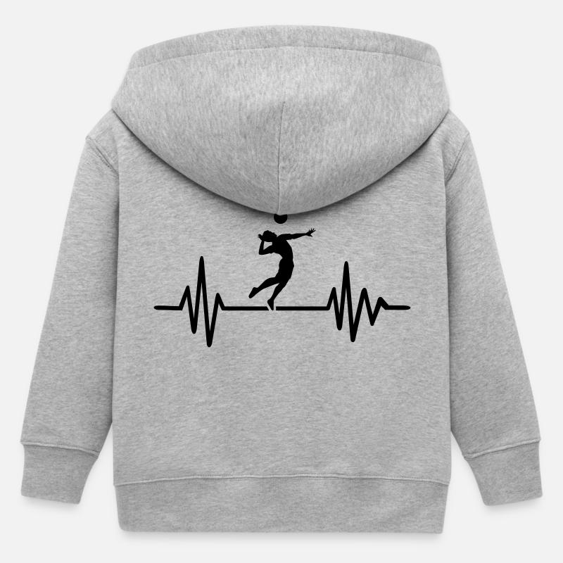 Volley-ball - Veste à capuche enfant bio Stanley/Stella - gris chiné