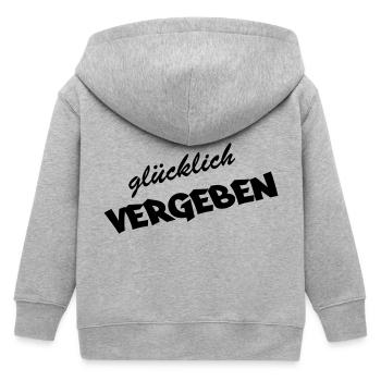 gluecklich_vergeben - Kinder Organic Kapuzenjacke Mini Cultivator von Stanley/Stella - Grau meliert - Hinten