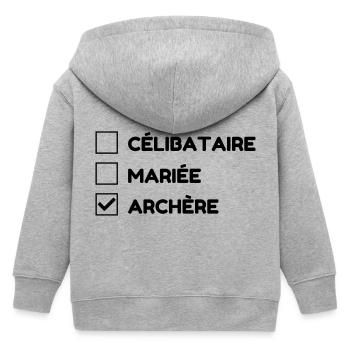 Tir à l'arc Archer Sport Sportif Athlète Flêche - Veste à capuche enfant bio Stanley/Stella - gris chiné - Dos