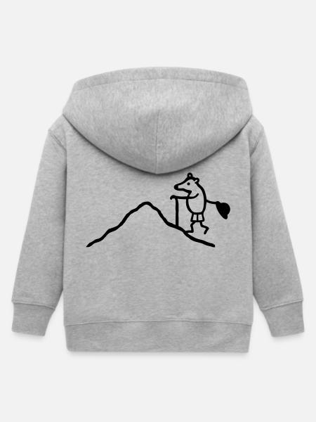 Maulwurf klettern - Kinder Organic Kapuzenjacke Mini Cultivator von Stanley/Stella - Grau meliert