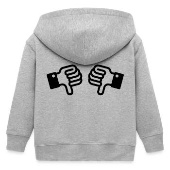 Daumen runter / Thumbs down (2) - Kinder Organic Kapuzenjacke Mini Cultivator von Stanley/Stella - Grau meliert - Hinten