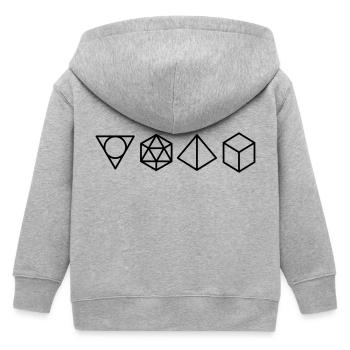 formes géométriques - Veste à capuche enfant bio Stanley/Stella - gris chiné - Dos